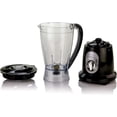 thumbnail image 3 of Ovente Electric Professional 50 Ounce Countertop Blender for Frozen Drinks Shakes & Smoothies, 400 Watt BPA-Free Juice Mixer Ice Crusher with Stainless Steel Blades & Removable Top Cap, Black BLH1602B, 3 of 7