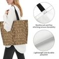 thumbnail image 3 of Disketp Leopard Print Brown Bolsa Tote Estampada para Mujer, Bolso de Hombro y de Mano para Compras y Viajes, 3 of 8