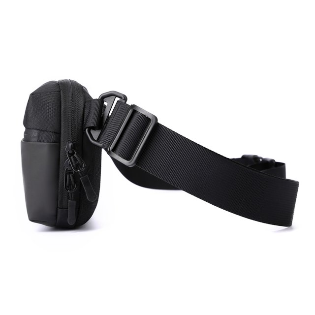Riñonera para hombre, informal, ligera, riñonera para entrenamiento, correr (negro) Likrtyny Para Estrenar