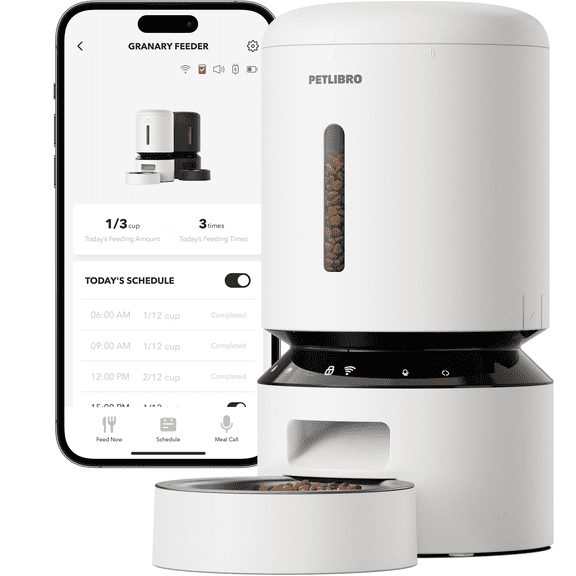 PETLIBRO Automatic Cat Feeder, 5G WiFi Automatic Dog Feeder with Freshness Preservation, 5L Timed Cat Feeders with Low Food Sensor, Up to 10 Meals Per Day, Granary Pet Feeder for Cats/Dogs