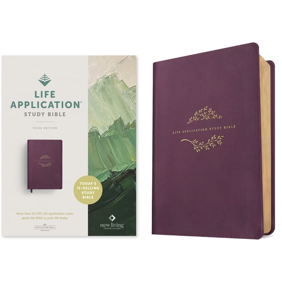 NLT Life Application Study Bible, Third Edition (Leatherlike, Purple, Red Letter), (Hardcover)