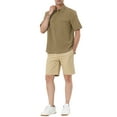 thumbnail image 2 of Lars Amadeus Men's Solid Color Short Sleeves Point Collar Shirt with Pockets, 2 of 6