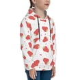 thumbnail image 3 of Lsque Hand Drawn Strawberry Patten Youth Hoodie Sweatshirt Pullover with Kangaroo Pocket Boys and Girls Hoodie Warm Hoodie for Kids-Medium, 3 of 6