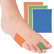 ZenToes Moleskin Blister Prevention Sheets to Protect Feet, Toes and Heels from Rubbing Shoes - 3 Sheets (Blue/Green/Orange)