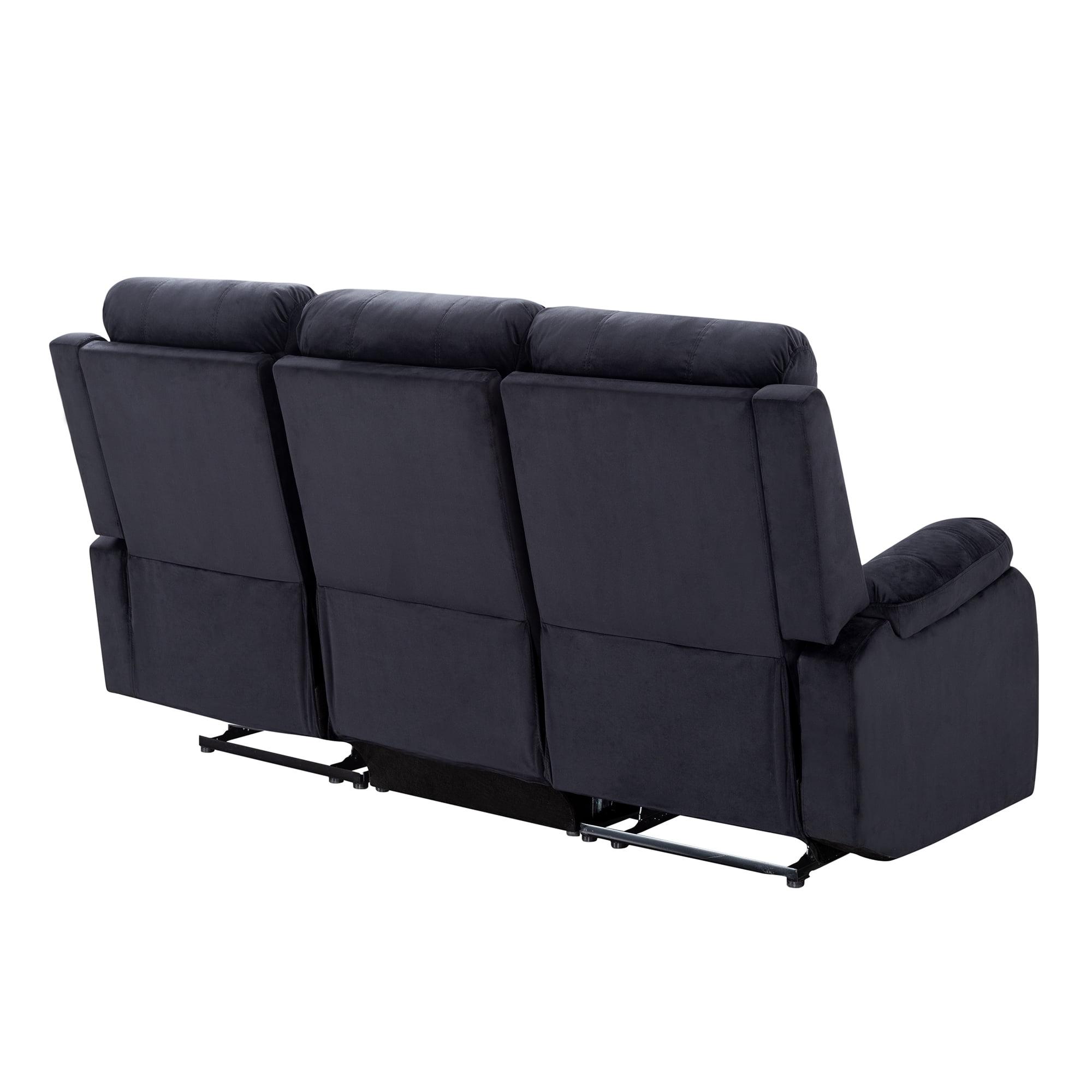 Kepooman 3-seater Manual Reclining Living Room Family Sofa Set, Sectional Recliner Sofa Set for Office, Black Recliner Chair Sofa Set for Home Kepooman 3-seater Manual Reclining Living Room Family Sofa Set, Sectional Recliner Sofa Set for Office, Black Recliner Chair Sofa Set for Home