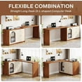 thumbnail image 5 of Tribesigns L Shaped Computer Desk, Modern Corner Home Office Desk for Home Office, Rustic Brown, 5 of 5