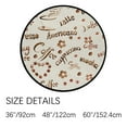 thumbnail image 2 of GZHJMY Coffe Tag 60In Round Rugs for Living Room, Non-Slip Coral Velvet Long Runner Rugs, Washable Water Absorbent Mat Carpet for Bedroom Kitchen Kids Room, 2 of 6
