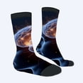 thumbnail image 2 of Four Seasons Universal Socks (2 Pairs) - Unisex Trendy Mixed Color Socks with Vibrant Human Profile & Glowing Brain Design Perfect for All Seasons, 2 of 5