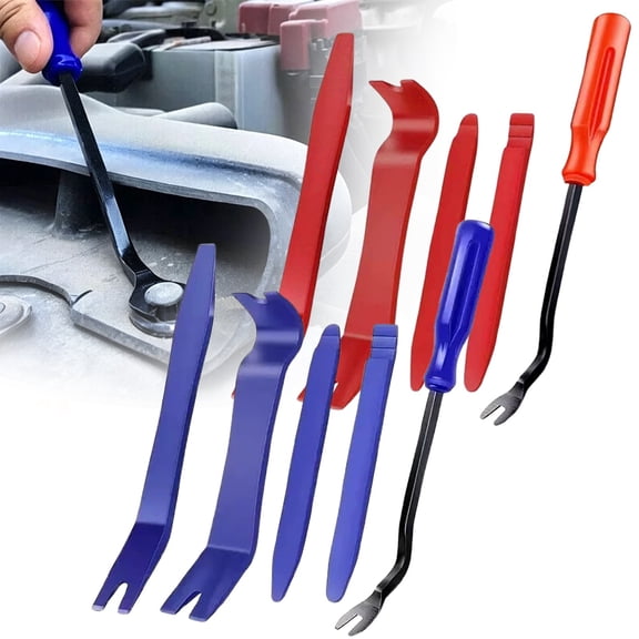 Urbanw Set of 5 Car Disassembly Tool Set, Pry Tool Fastener Kit, Interior Door Panel Audio Navigation Removal Tools with Screwdriver for Car Repair Blue 5Pcs
