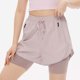 thumbnail image 2 of TaTaai Women High Waist Solid Sports Shorts Double Layer Anti-Exposure Stretch Elastic Waist Drawstring Zipper Pocket Quick Dry Yoga Running Shorts Gift, 2 of 8
