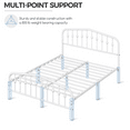 thumbnail image 6 of Topeakmart Metal Bed with Arched Headboard and Footboard, White, Queen, 6 of 7