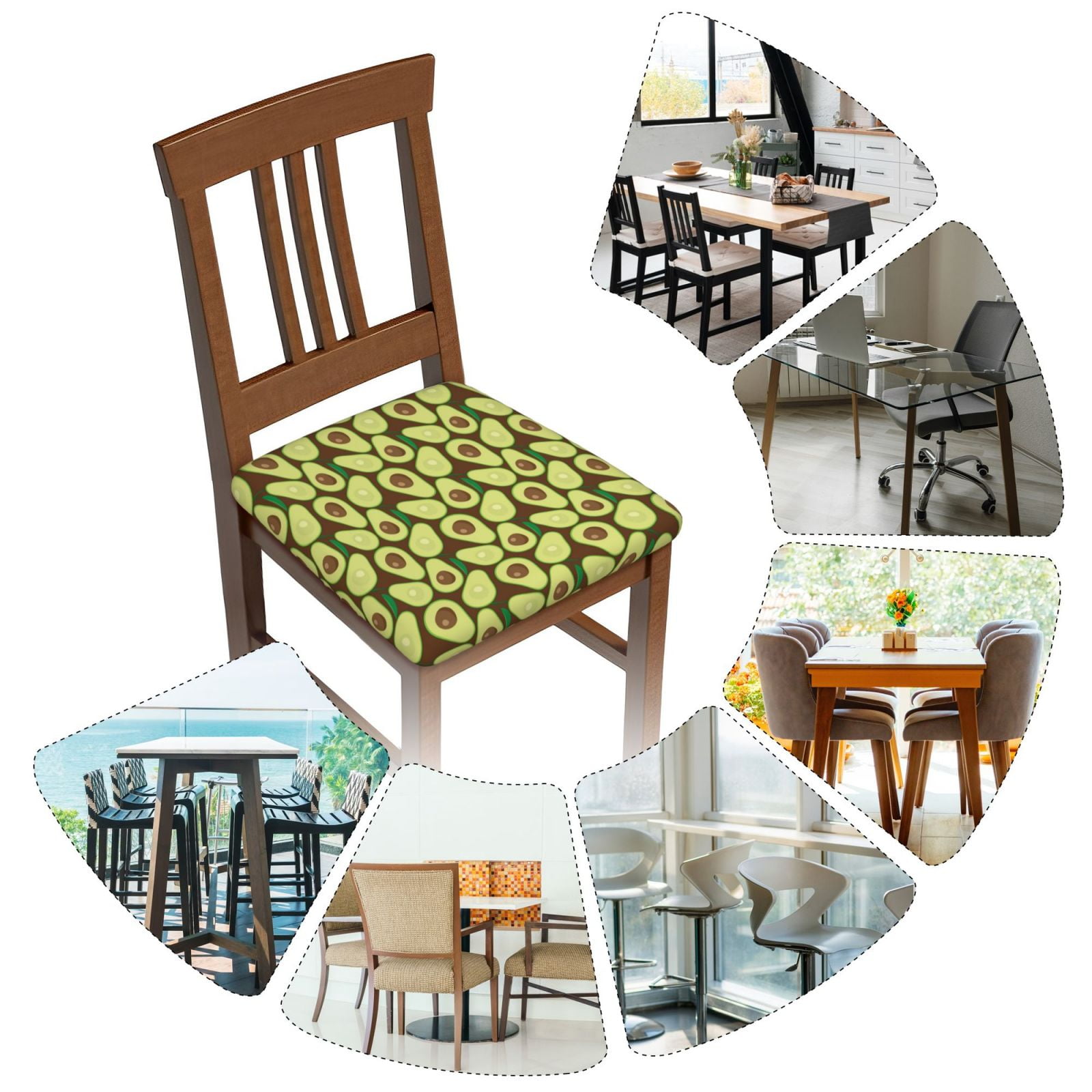 Vsdgher Avocado Couch Cushion Covers, Non-Slip Sofa Seat Cushion Slipcovers, Soft Couch Covers（Don't include seat cushion）Four Pieces