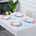 thumbnail image 5 of 15.4" Round Placemat Set of 6 Polyester Fabric Place Mats Non-Slip Dining Kitchen Table Mats for Kitchen Party Decor Tie-dye Clouds Pattern, 5 of 5
