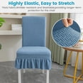 thumbnail image 3 of Universal Stretch Dining Room Chairs Slipcover, Removable Washable Chair Seat Protector with Skirt  for Restaurant, Banquet Dining Chair, 3 of 9