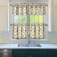 thumbnail image 3 of Fall Kitchen Curtains 24 Inch Short - 3 Panel Set, Autumn Harvest Print, Rod Pocket Window Treatment for Thanksgiving, Farmhouse, Cafe, Living Room - Machine Washable, 3 of 6