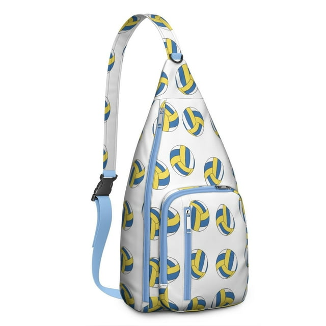 Sports Enthusiast Sling Backpack - Durable Crossbody Shoulder Bag with Ball Inspired Design