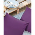 thumbnail image 2 of Pack of 2 Outdoor Pillow Covers, Pure Purple Waterproof Square Throw Pillowcase Cushion Decorative Pillow Covers for Couch Patio Tent, 20x20 in, 2 of 6