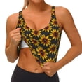 thumbnail image 3 of Picia Beautiful Sunflower Sports Bra for Women,Padded Strappy Sports Bras Medium Support Yoga Bra with Removable Cups,Running Yoga Bra-XX-Large, 3 of 9