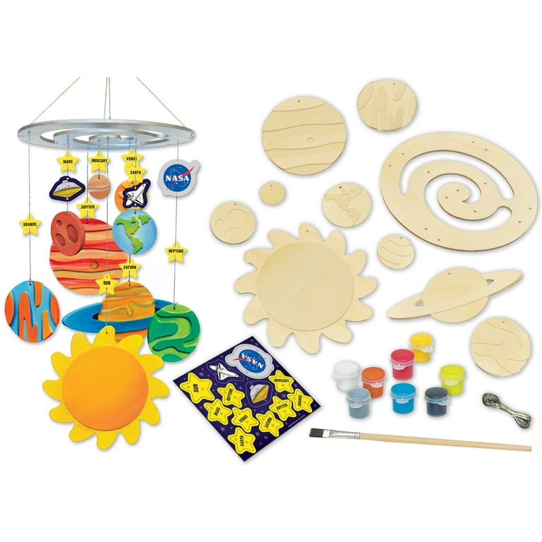 Works of Ahhh Craft Set - NASA Solar System Mobile Wood Paint Kit