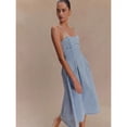 thumbnail image 5 of Sexy Women's Summer New Arrival: Strapless Solid Color Sleeveless Denim Suspender Dress, 5 of 5