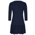 thumbnail image 5 of Efsteb Women's Maternity Dress Stretchy Solid Color Long Sleeve Casual Maternity Clothes Round Neck Pleated Pregnancy Dresses（Navy,M）, 5 of 8