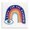 Rainbow Eye Quote, variant on Stupell Industries Contemporary Love You & Rainbow Hearts Canvas Art, 17 x 17, by Melissa Averinos
