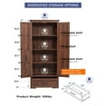 Farmhouse Kitchen Pantry 72" Tall Wood Kitchen Storage