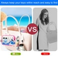 thumbnail image 6 of Transparent beach handbag with 2 Pack Insert Hooks Accessories for Bags Travel Makeup Clean Toiletry Brush Organizer Cosmetic Divider Storage Inner Pouch, 6 of 6