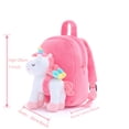 thumbnail image 2 of Mochila de peluche con unicornios para niños pequeños color blanco 9.5 pulgadas Lazada, 2 of 9