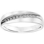 Men's 1/10 Diamond Sterling Silver Wedding Band