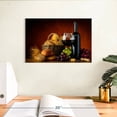thumbnail image 3 of Elephant Stock Wine And Bread Wall Art - Horizontal Canvas Wall Art - Dining Room Wall Decor - Food And Drink Canvas - Black And Red Decor - 12" x 8", 3 of 8