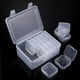 thumbnail image 4 of 14 pequeñas cajas de almacenamiento de plástico con tapas, con 1 recipiente de plástico grande, mini caja de almacenamiento transparente para cuentas, tapones para los oídos, anillos, botones, joyas, 4 of 5