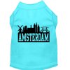 Pet Dog Cat Shirt Screen Printed, "Amsterdam Skyline"