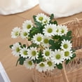 thumbnail image 2 of Billuyoard 5 piezas de flores artificiales, plantas falsas, simulación de crisantemo, flores de seda, arreglo de fiesta, centros de de Hotel Decoración Blanco Billuyoard HA084594-01, 2 of 6