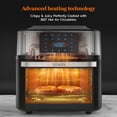 thumbnail image 3 of Horno freidora de aire grande de 20 cuartos, combo de freidora de aire 10 en 1 con ventana para la familia, horno tostador freidora de aire con rejillas para asador y libro de cocina, certificado ETL, 3 of 5