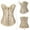 Beige, variant on LEKODE corset tops for women western corset top denim bustier mens shawl Women's Lace Corset Satin Corset Cutting Push-up Belt Waist Trainer Burner Beige L