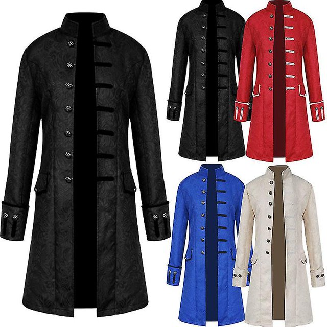 Men Jackets Steampunk Vintage Tailcoat Gothic Victorian Frock Carnival Cosplay zhangyuxiang LED