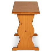 Linon Varden Farmhouse Dining Bench, Honey Brown