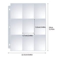 thumbnail image 5 of Pockets Trading Card Sleeves, 9-Pocket Trading Card Binder Sheets Card Storage Album Pages Holders for Standard Size Cards, Sport Cards, Game Cards, Business Cards, 5 of 5