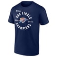 thumbnail image 2 of Men's Fanatics  Navy Oklahoma City Thunder 2025 NBA Finals Champions Offensive Rebound T-Shirt, 2 of 4