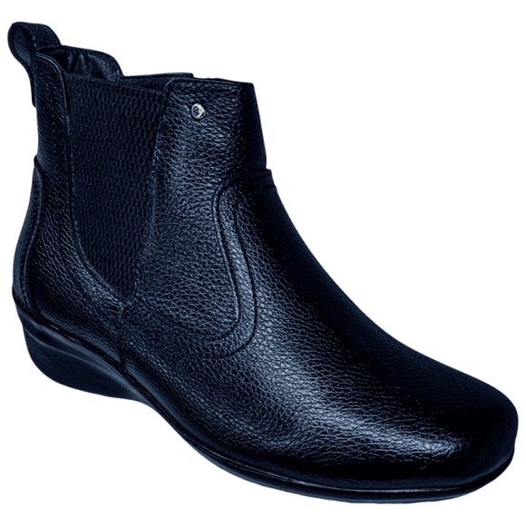 Botines para Mujer en Piel Bovino con Cierre Lateral y Resorte Versatil para Trabajo Comodos 22/27 M8C