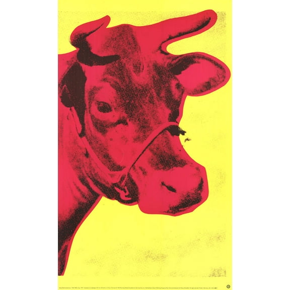 ANDY WARHOL Cow Pink on Yellow, 1966 (small), 1992