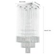 thumbnail image 3 of Miumaeov Modern Square Chandelier Luxury 3-Tier Crystal Chandeliers Flush Mount Ceiling Light Pendant for Dining Room Foyer Light Fixture, 3 of 12