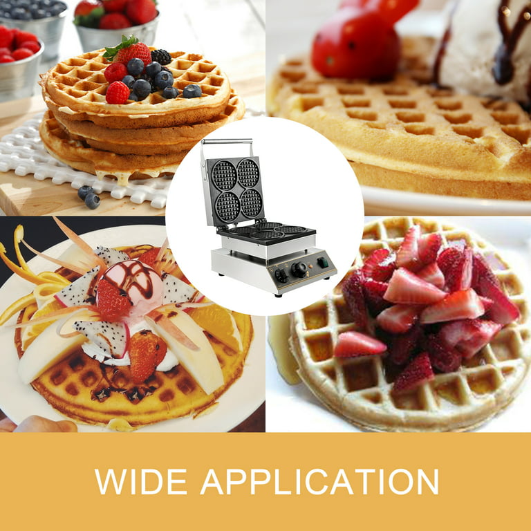 VEVORbrand 110V Mini Dutch Pancake Baker 50 Pieces 1700W Commercial  Electric Nonstick Waffle Maker Machine 1.8 Inch For Home And Restaurants 
