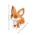 thumbnail image 3 of Flexible Articulated Foxes Fidgets Toy Desktop Pet Decorations 3 Dimensions Printed Foxes Realistic Hairless Foxs Statue, 3 of 7
