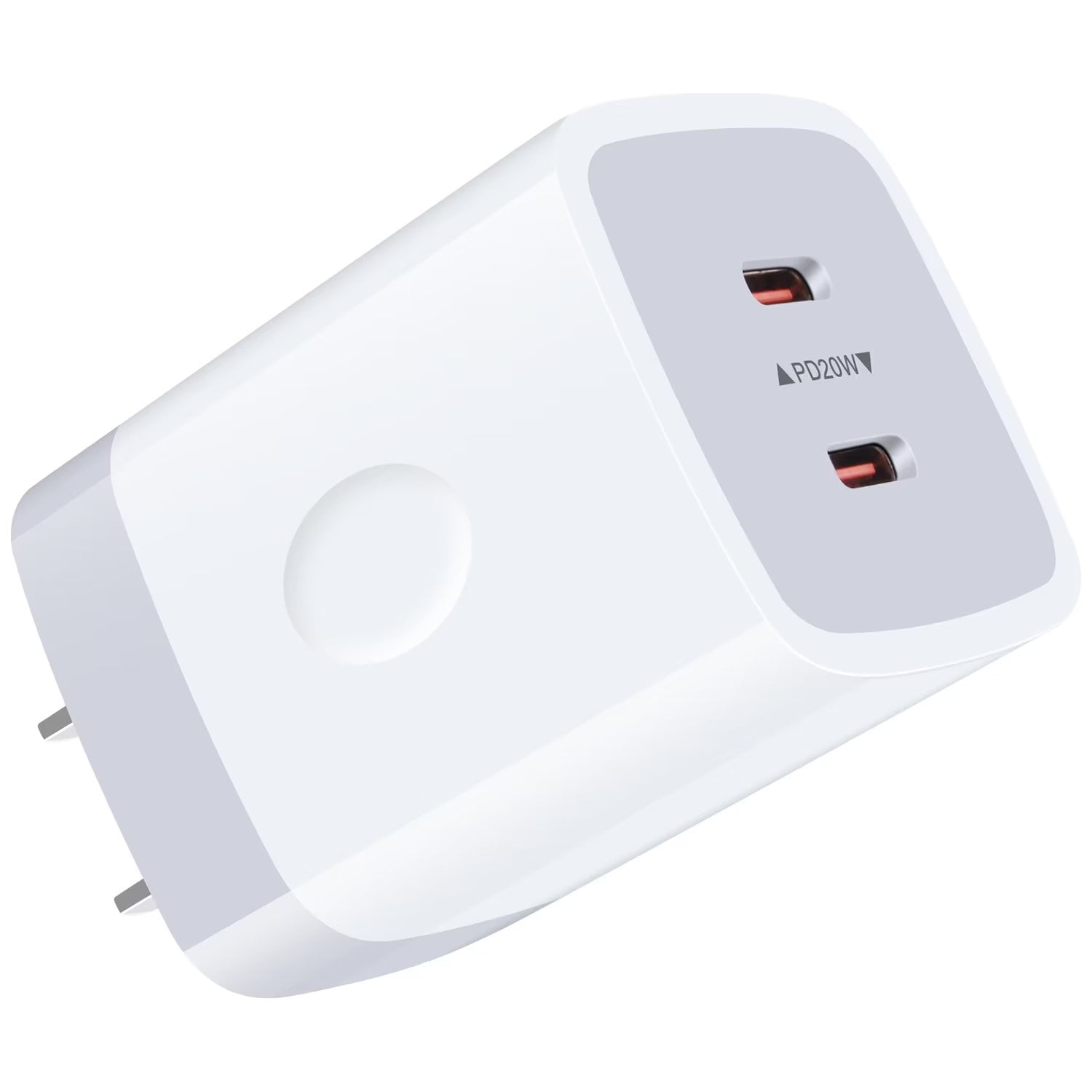 USB C Charger Block,1Pack FiveBox USB C Block PD 40W Dual USB C Wall