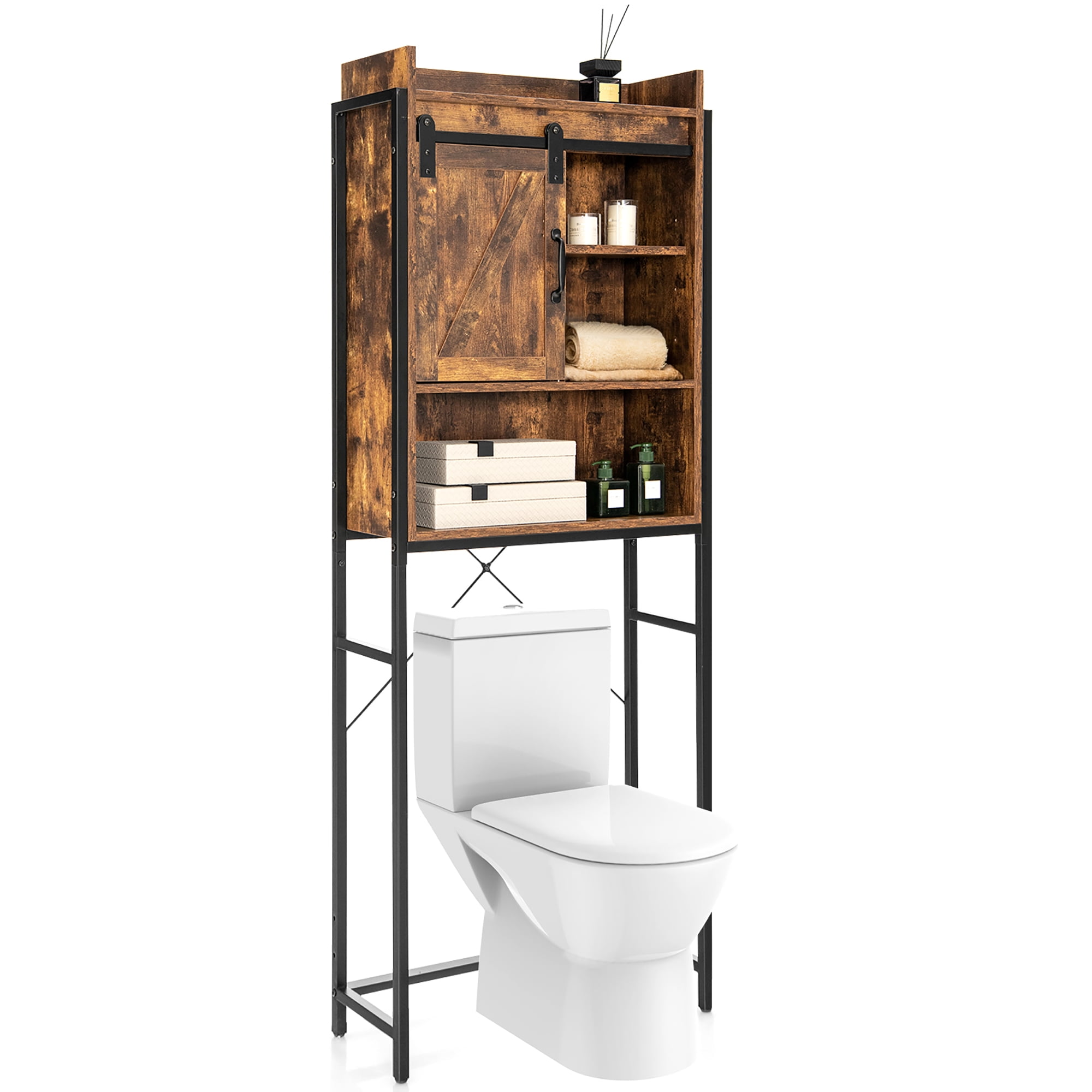 Costway OverTheToilet Storage Bathroom Organizer w/ Sliding