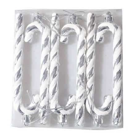 

Plastic Candy Canes Xmas Pendant Twisted Crutch Candy Canes for Festive Holiday