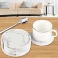 thumbnail image 2 of Leather Marble Coaster Set, 2 of 4