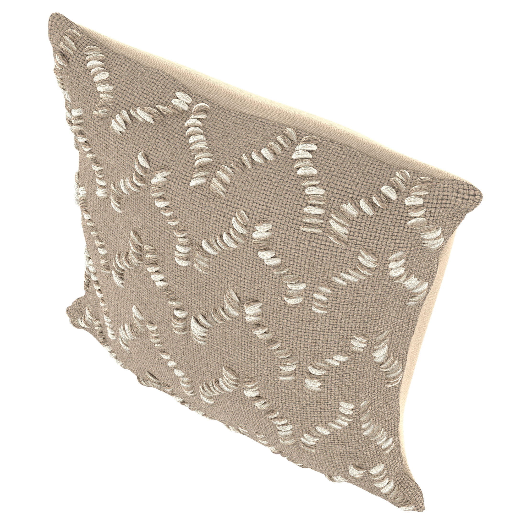HOMETRENDS 20" x 20" Hummus Outdoor Eco Toss Cushion, Removable Cover